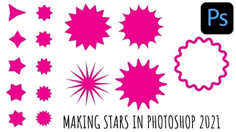 Photoshop 2021 Making Stars Using Custom Shapes And Polygon Adobe