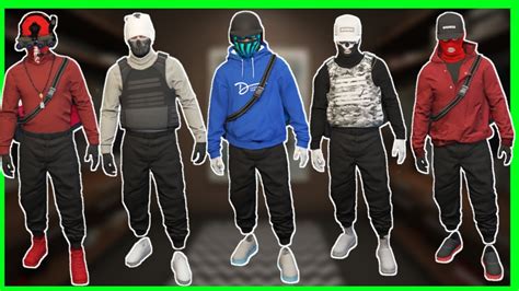 5 Black Joggers Tryhard Outfits Gta 5 Online Youtube