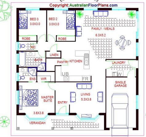 You just have to be creative with your floor plans. House Plan 3 BEDROOM single GARAGE | Bedroom house plans ...