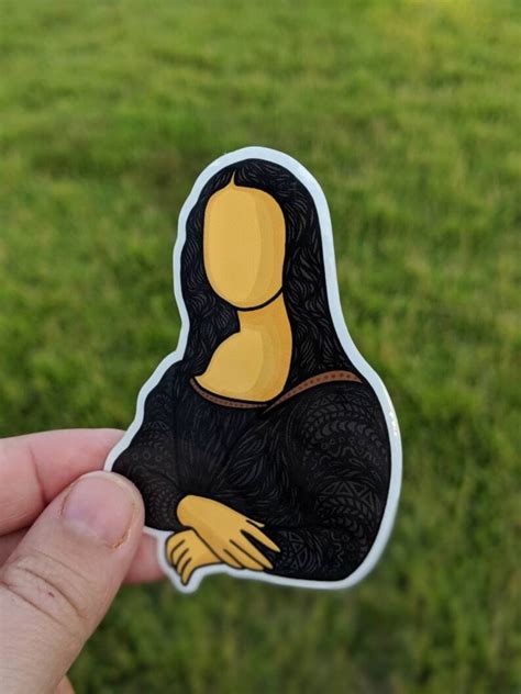 Waterproof Mona Lisa Sticker Art History Vinyl Etsy