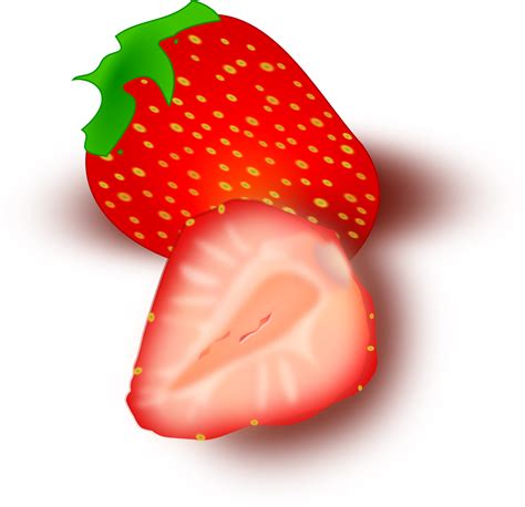 Strawberry Fruit Cut Sliced Png Picpng