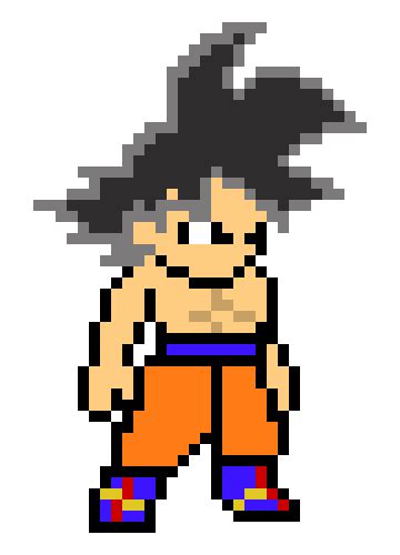 8bit Goku Ultra Instinct Pixel Art Maker
