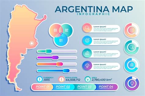 Free Vector Gradient Argentina Map Infographic