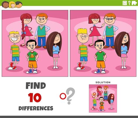 Premium Vector Cartoon Illustration Of Finding The Differences