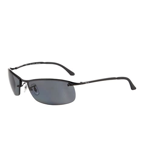 Ray Ban Polarized Uvauvb Protection Rectangular Sunglasses Dillards