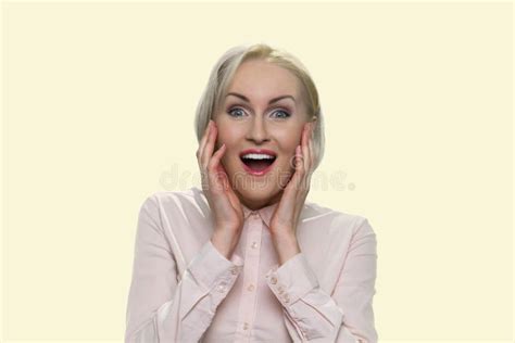 Happy Shocked Young Woman Stock Image Image Of Young 28654833
