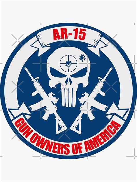 Ar 15 Gun Owners Of America Sticker For Sale By Unionpride Redbubble