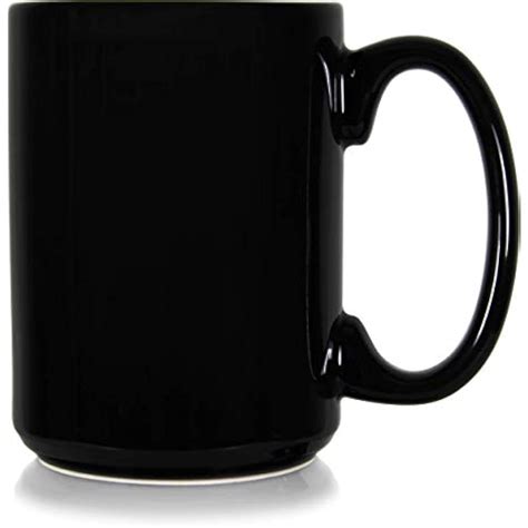 15oz classic black coffee mugs large handle ceramic construction set 4 by and ebay