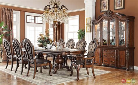 The wood used in the formal dining sets is crucial in establishing the theme of the room. Opulent Traditional Style Formal Dining Room Furniture Set