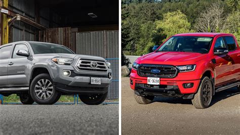 2020 Toyota Tacoma Vs Ford Ranger Comparison Test Autotraderca
