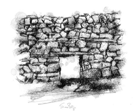 Wall Seanbriggs Dry Stone Wall Dry Stone Sketch A Day