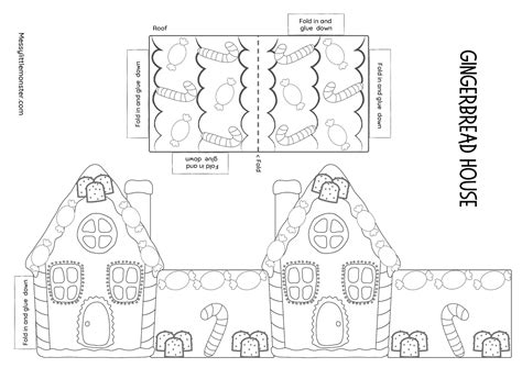Paper Gingerbread House Template Included Artofit