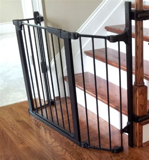 Does any event have any photos or experience with putting gates up without totally distorting the. Exceptional Gate For Bottom Of Stairs | Baby gates, Baby ...