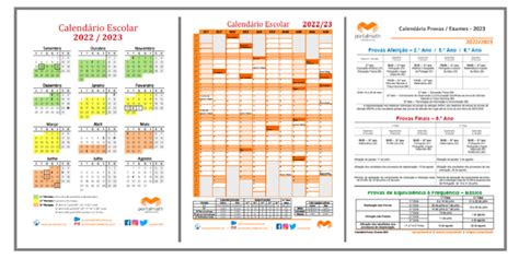 Calendário Escolar 202223 Períodos Semestres Portalmathpt