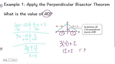 Geometry 5 1 Perpendicular And Angle Bisectors Youtube