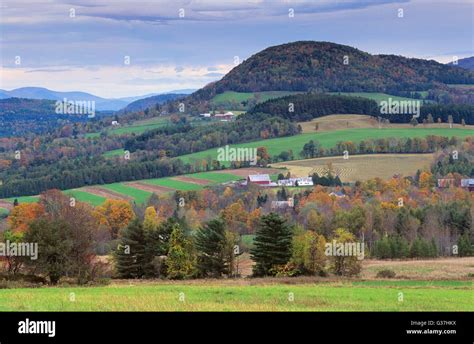 Mountains And Farms In The Northeast Kingdom Vermont New England Us