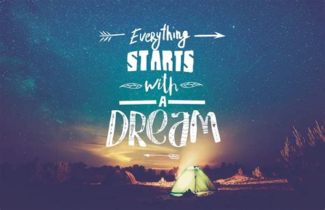 Starts With A Dream Inspirational Quote Wallpaper Mural