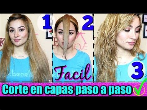 Como Cortar El Cabello En Capas Para Darle Mucho Volumen Hazlo Tu Misma Youtube