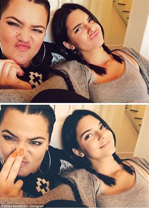 Khloe Kardashian Goofs Around With Sister Kendall Jenner As They Pull