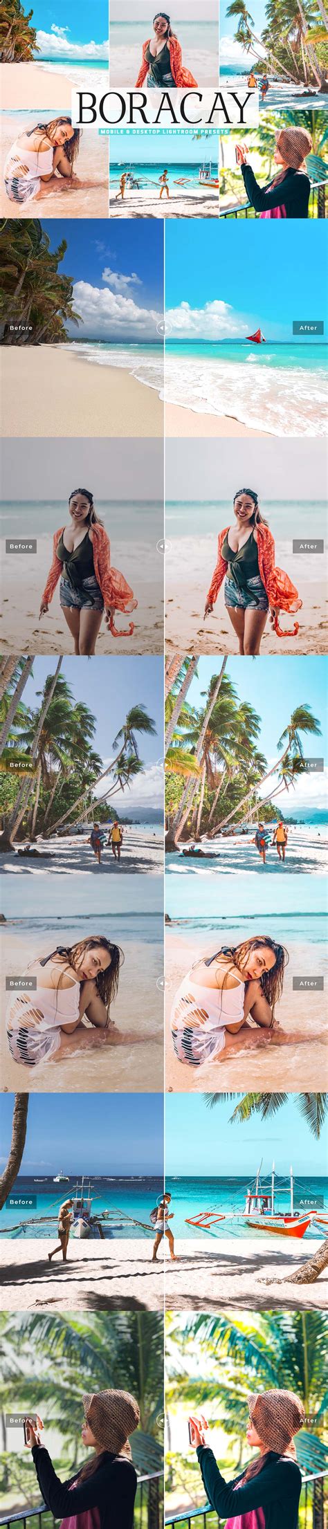 Ocean blue mobile & desktop lightroom presets will with these presets you will have the ability to add modern contrast effects, various natural tones, and. Free Boracay Mobile & Desktop Lightroom Presets ...
