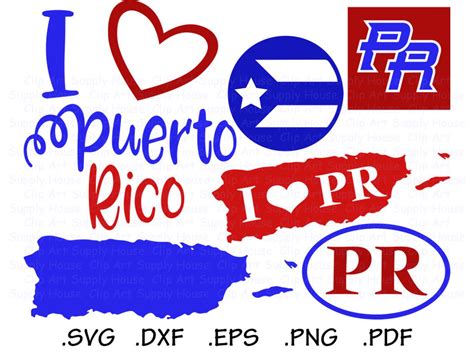 Puerto Rico Svg Puerto Rico Clipart Puerto Rico Silhouette Etsy