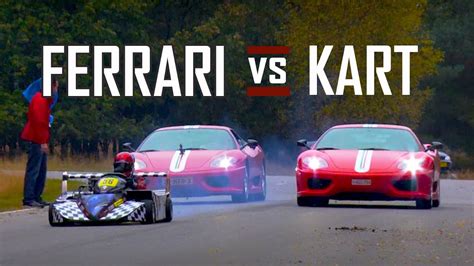 Maybe you would like to learn more about one of these? FERRARI vs GO KART - Chase - Battle in top gear - Challenge Stradale | SCC TV | SCC TV - YouTube