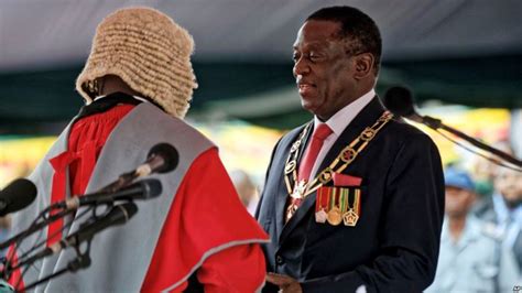 Zimbabwe Emmerson Mnangagwa Sworn In As New President Sentinelassam