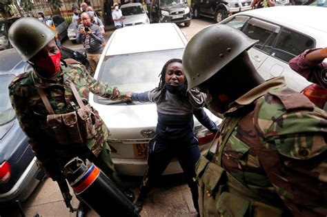 Kenyan Police Fire Teargas Arrest Marchers Protesting At Brutality