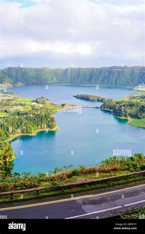 Amazing View Of The Lakes Sete Cidades Photographed From The Vista Do