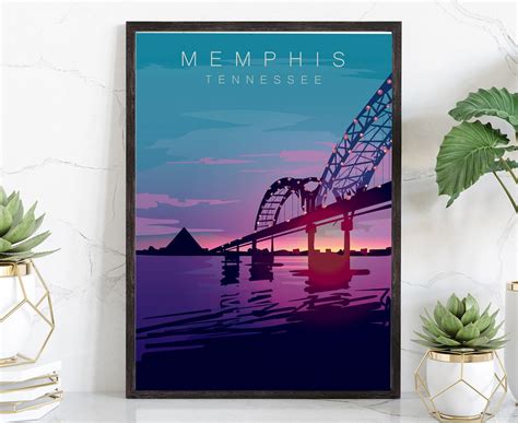 Retro Style Travel Poster Tennessee Vintage Rustic Poster Etsy Uk