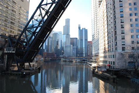 Chicago River With Bridge Sears Tower B0jangles Flickr