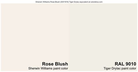 Sherwin Williams Rose Blush Tiger Drylac Equivalent Ral