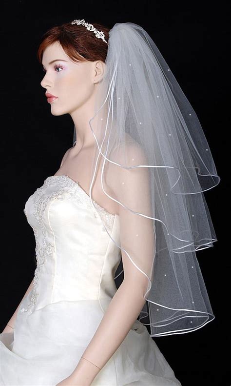 3 Tier White Ivory Wedding Bridal Veil Headpiece Mantilla