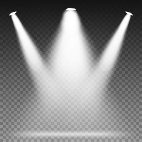 White Beam Lights Spotlights Vector Scene Light Effects Spotlight