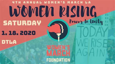 4th Annual Womens March La Women Rising Dtla Pershing Square Los