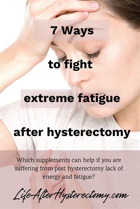 After laparoscopy, you may feel groggy and disorientated as you recover from the effects of the anaesthetic. 7 Ways to fight extreme fatigue after hysterectomy in 2020 ...