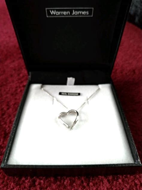 Warren James The Roxanna Real Sterling Silver Heart Necklace With