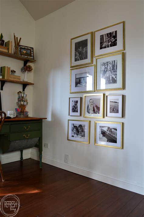 Gold Gallery Wall Made From Thrift Store And Second Hand