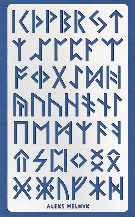 56 Vikings Viking Runes Norse Runic Alphabet Stencil Multiple Sizes
