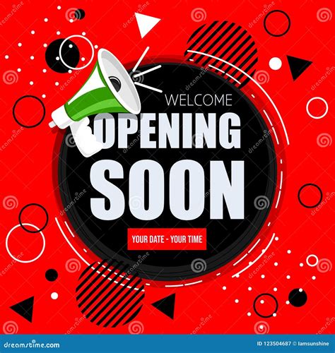 Opening Soon Banner Stock Vector Illustration Of Welcome 123504687