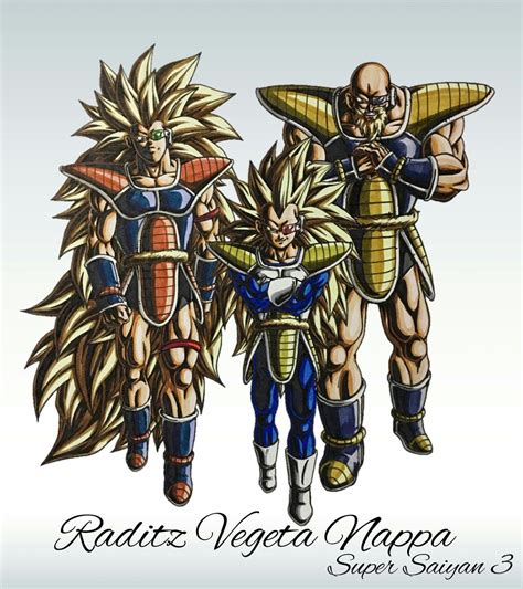 Raditz Vegeta And Nappa As Super Saiyan 3 Thatd Be Cool Anime