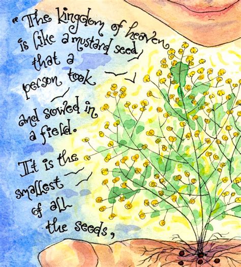 Mustard Seed Parable Scripture Art Print Catechesis Of The Etsy