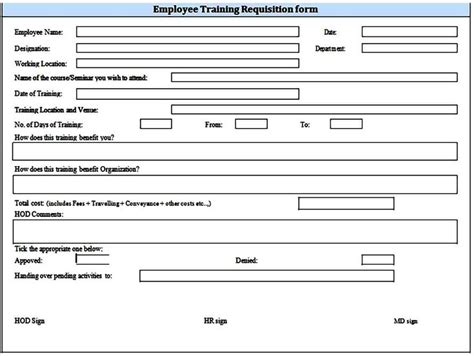 sample requisition form  form  form business template