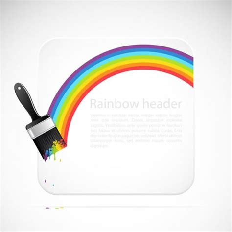 Rainbow Brush Stroke Free Vector Download 1976 Free Vector For