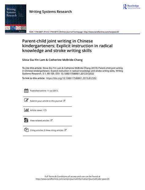 We did not find results for: (PDF) Parent-child joint writing in Chinese ...