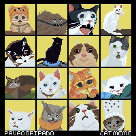 Pixel Studio On Instagram Cat Meme Made By Pavao For Pixelnetwork