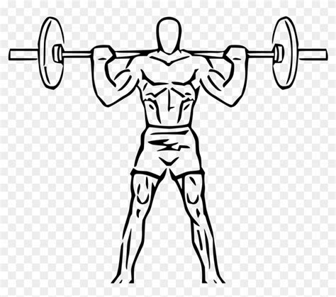 Wide Stance Squat With Barbell Stick Figure Back Squat Hd Png