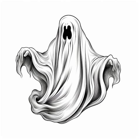 Premium Ai Image Halloween Ghost Sketch