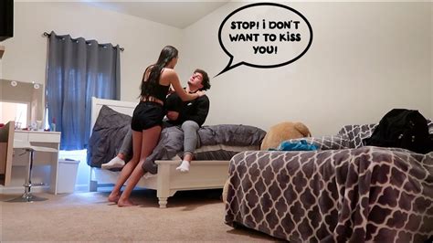 I Don T Want To Kiss You Prank On Girlfriend Montana Ryan Youtube