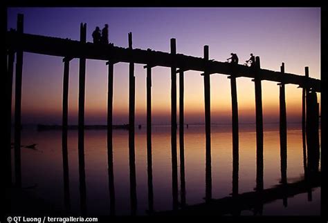 Picture U Beins Bridge At Sunset Amarapura Myanmar
